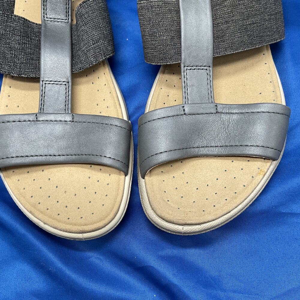Ecco Gray Strappy Sandal Womens 8/8.5 - Picture 5 of 8